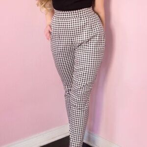 Vixen by Micheline Pitt Gingham Cigarette Pants